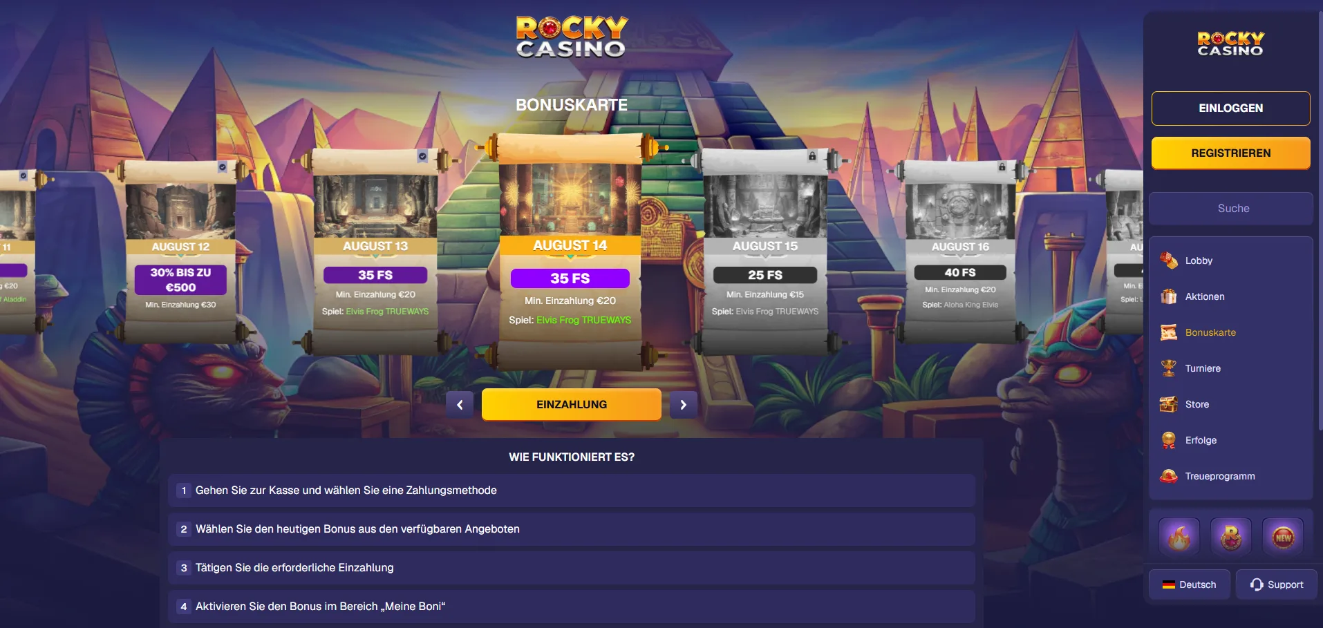 Rocky Casino Spiele